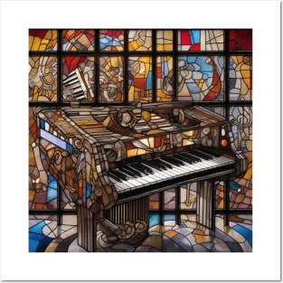 Musical Symbols In A Stained Glass Window Posters and Art